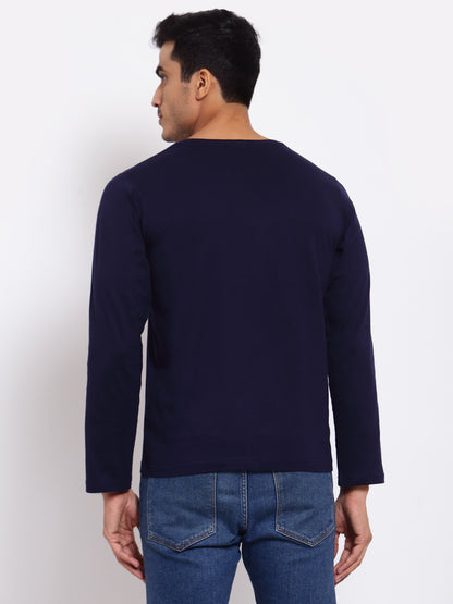 Plain Blue Full Sleeves T-Shirt