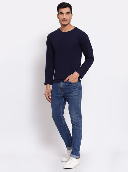 Plain Blue Full Sleeves T-Shirt