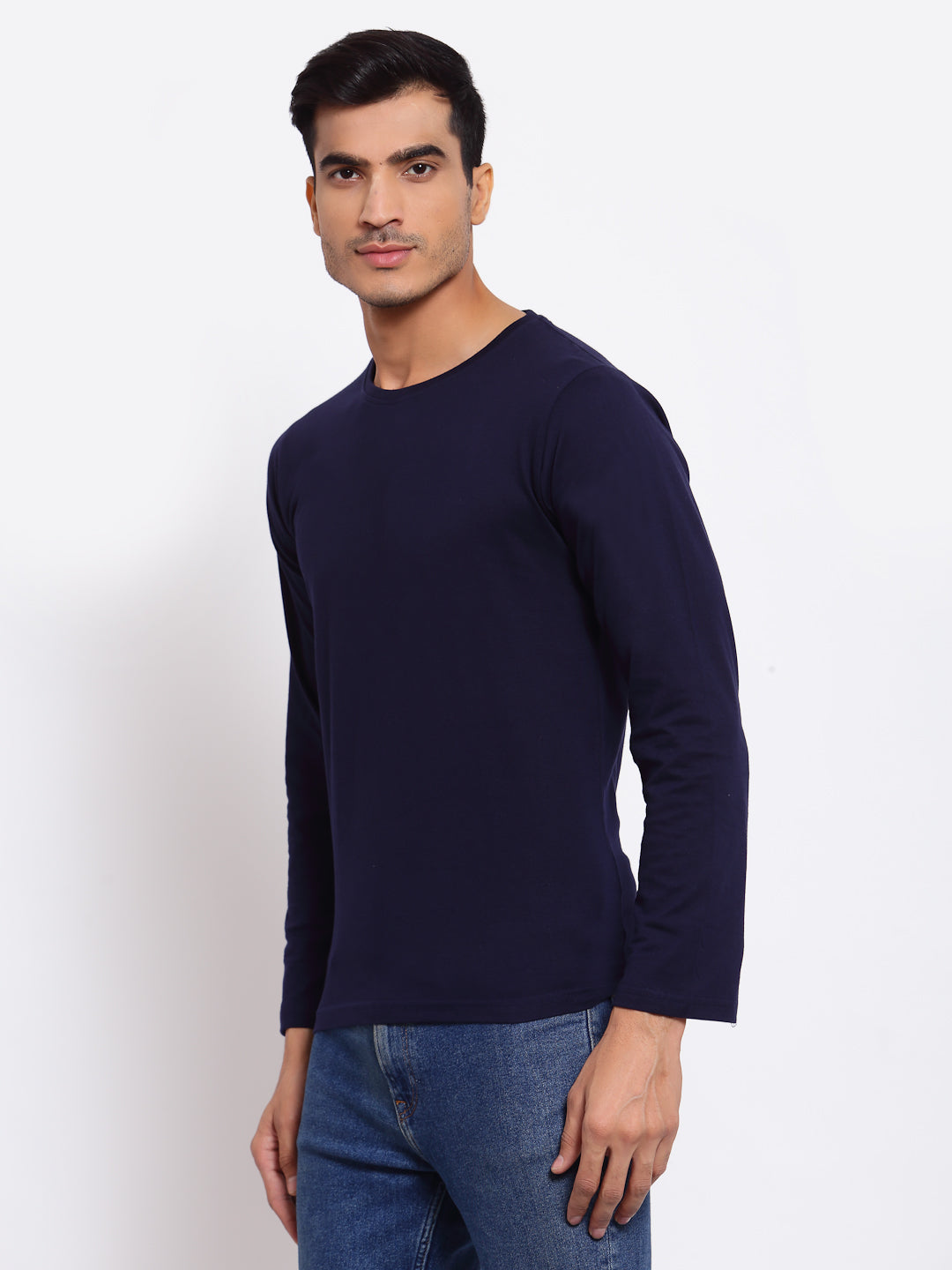 Plain Blue Full Sleeves T-Shirt