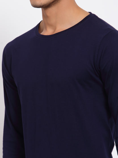 Plain Blue Full Sleeves T-Shirt