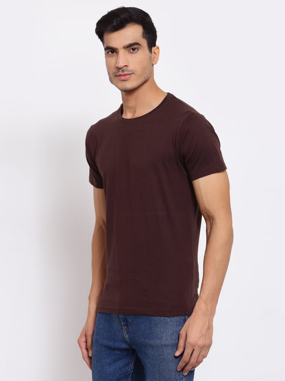 Plain Brown Half Sleeves T-shirt