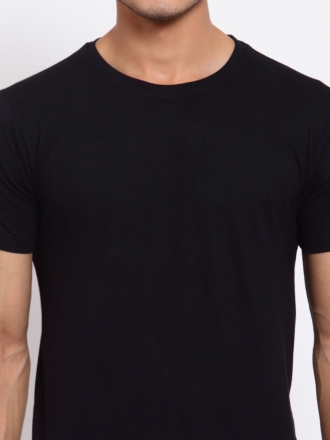 Plain Black Half Sleeves T-Shirt