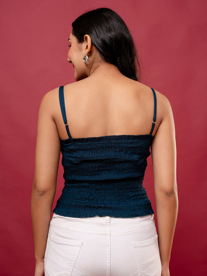 Feranoid Crop Top Rayon Sia Smoked SLEEVELESS FRKT6376