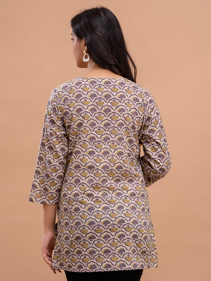 Floral Printed Pure Cotton Kurti FRKT6204