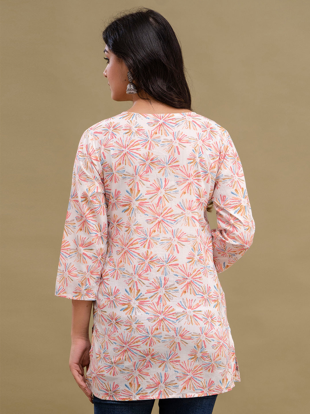 Floral Printed Pure Cotton Kurti FRKT6200