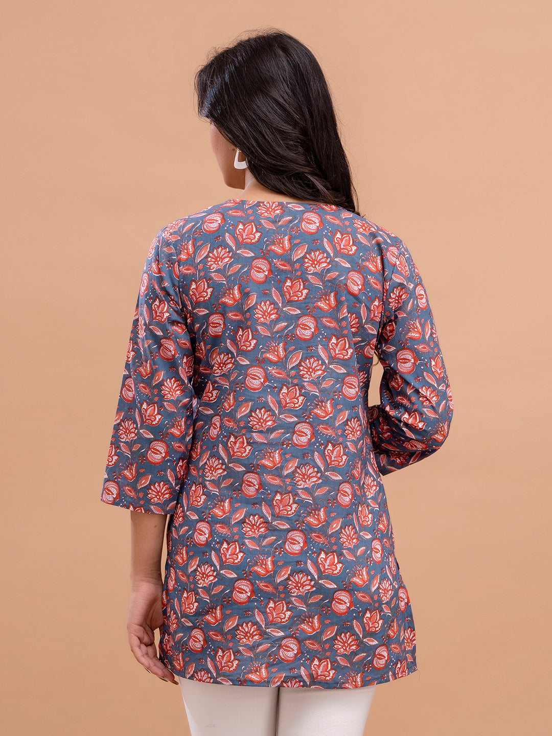 Floral Printed Pure Cotton Kurti FRKT6202