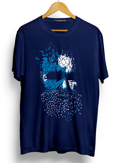 Blue White Face Blue T-shirt