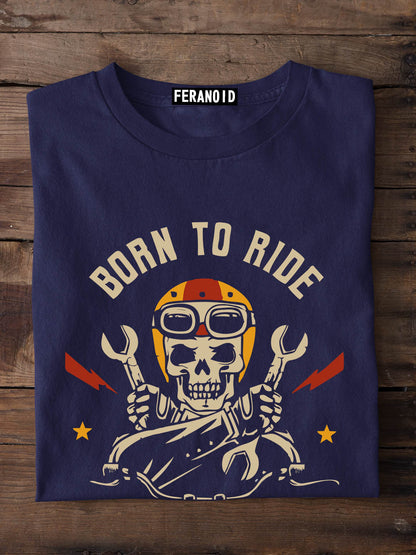 Born To Ride Blue T-Shirt