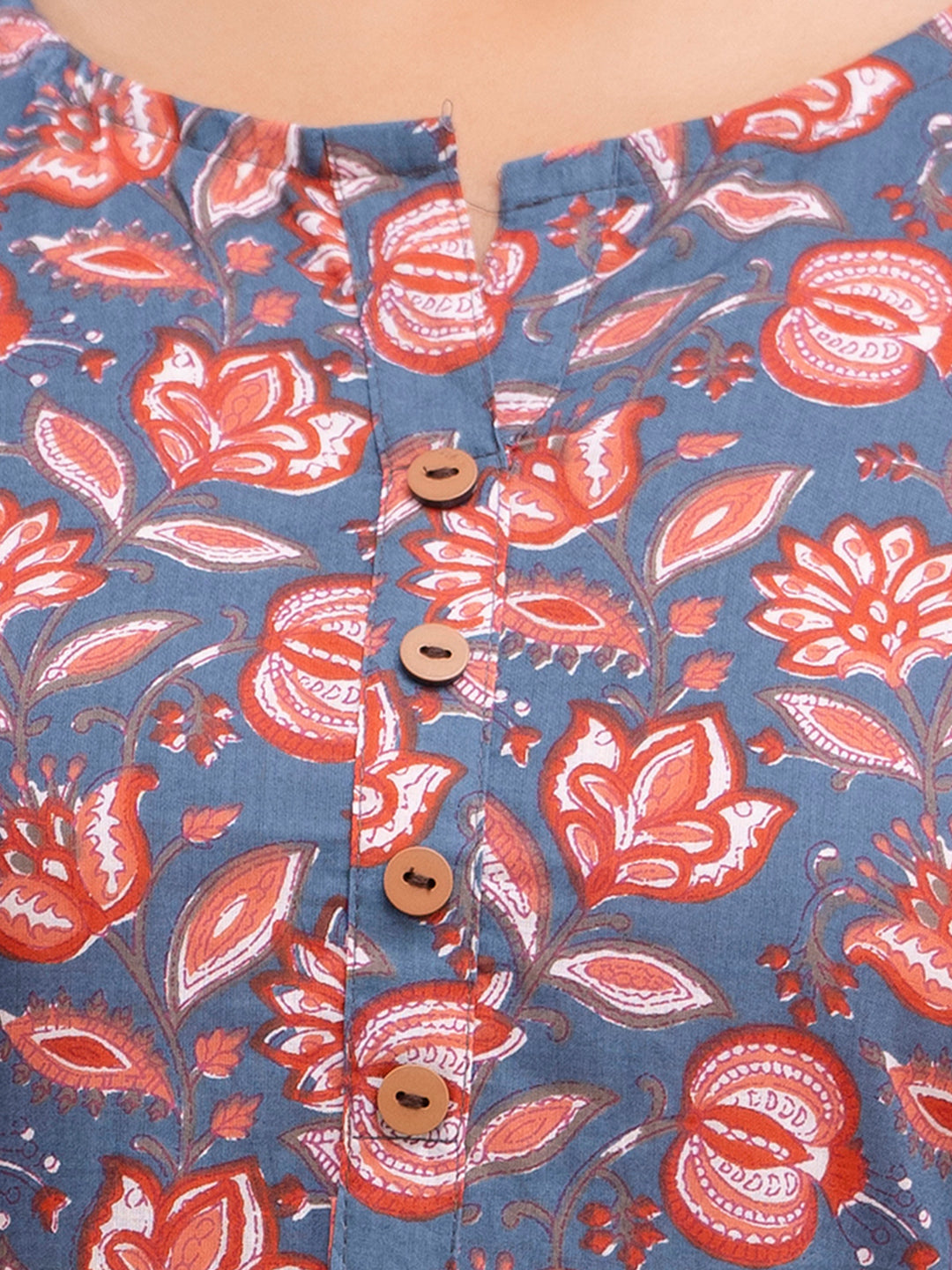 Floral Printed Pure Cotton Kurti FRKT6202