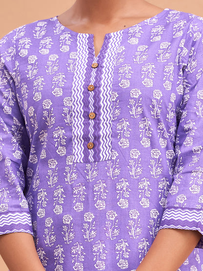 Women Cotton Printed Short Kurti