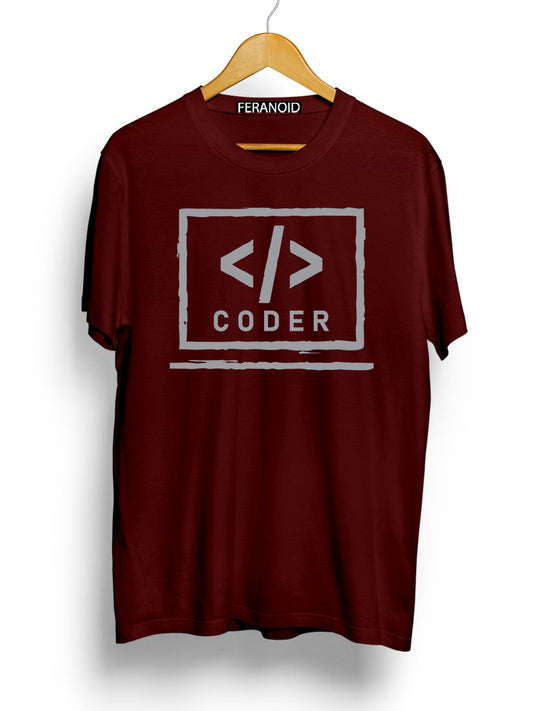 Coder Maroon T-Shirt