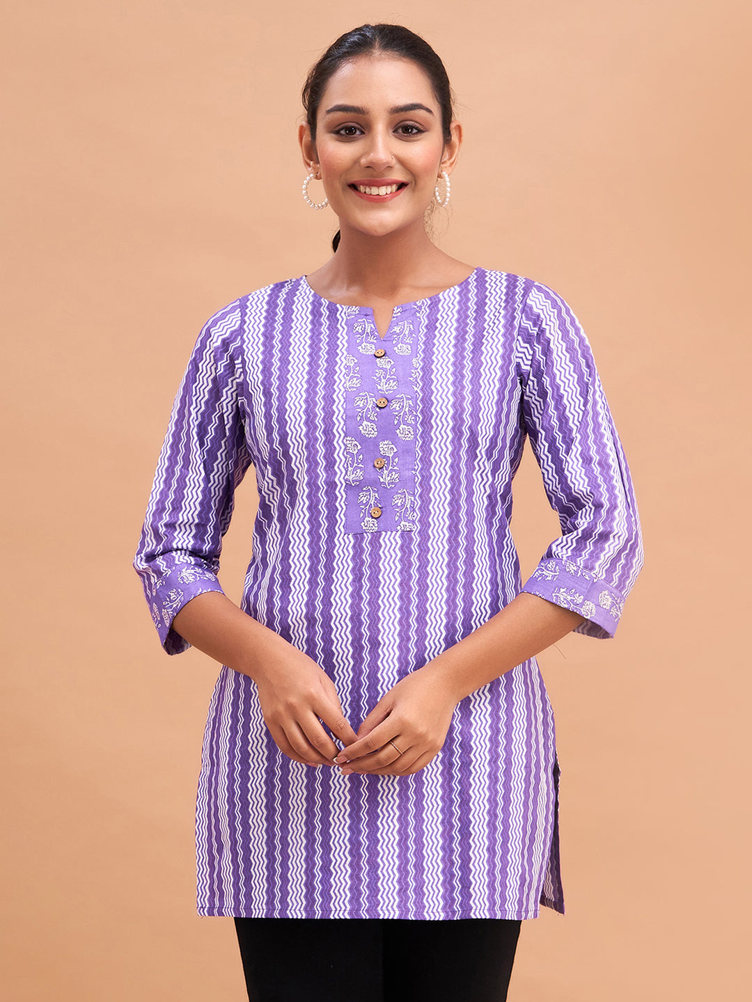 Women Cotton Printed Short Kurti