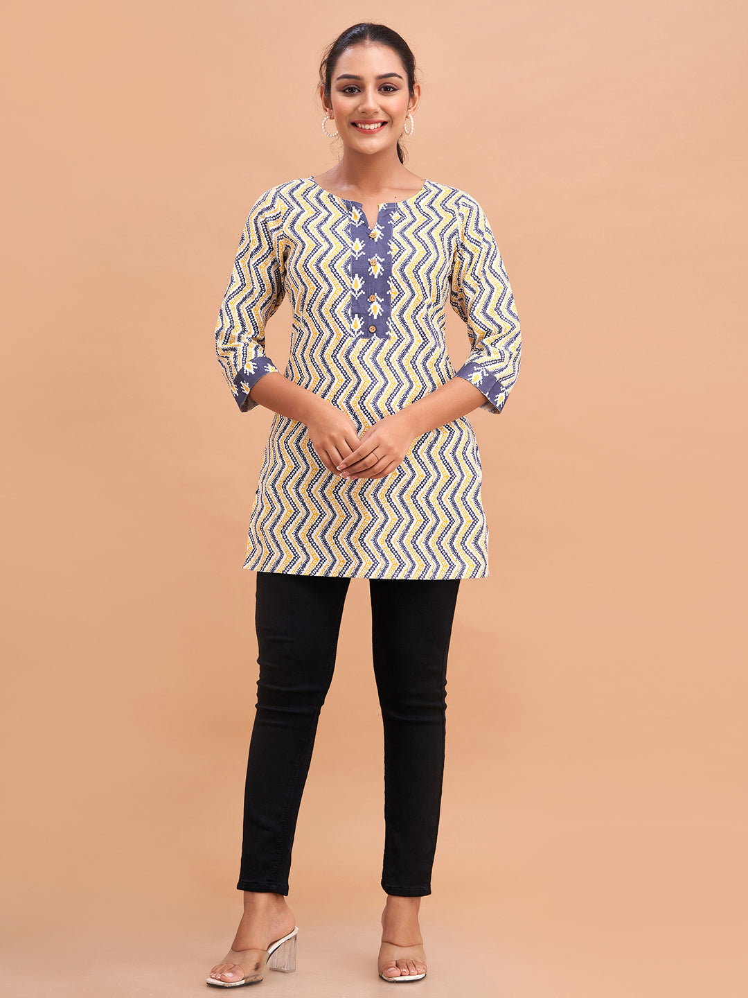 Women Cotton Printed Short Kurti