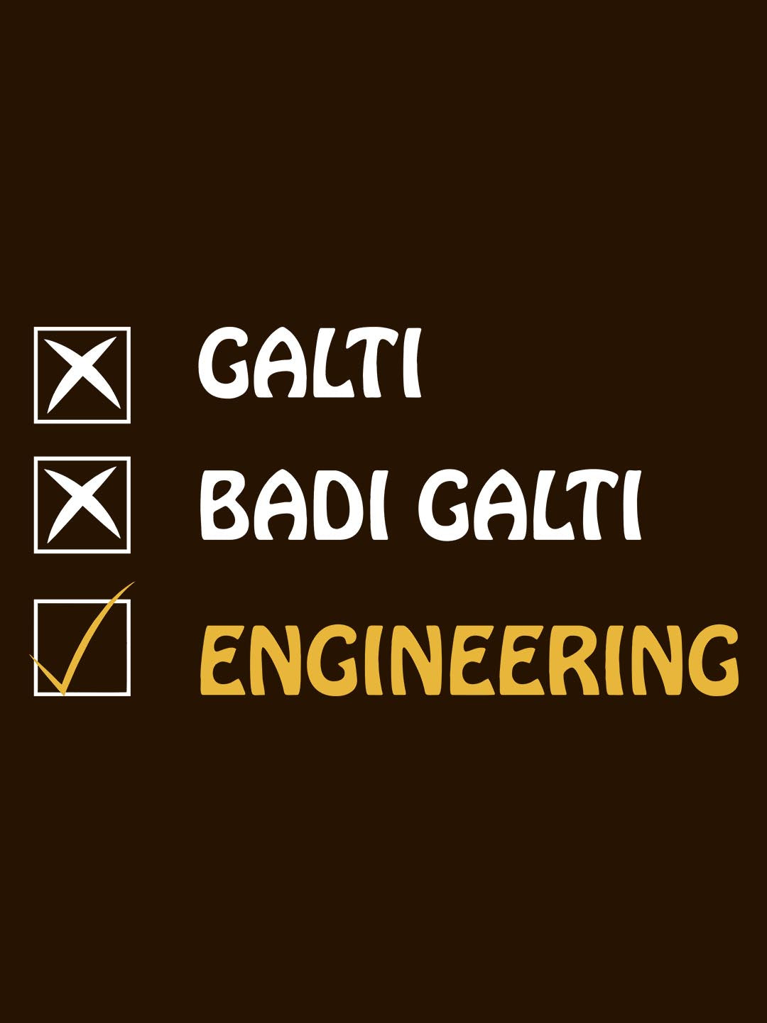 Galti Engineering Brown T-Shirt