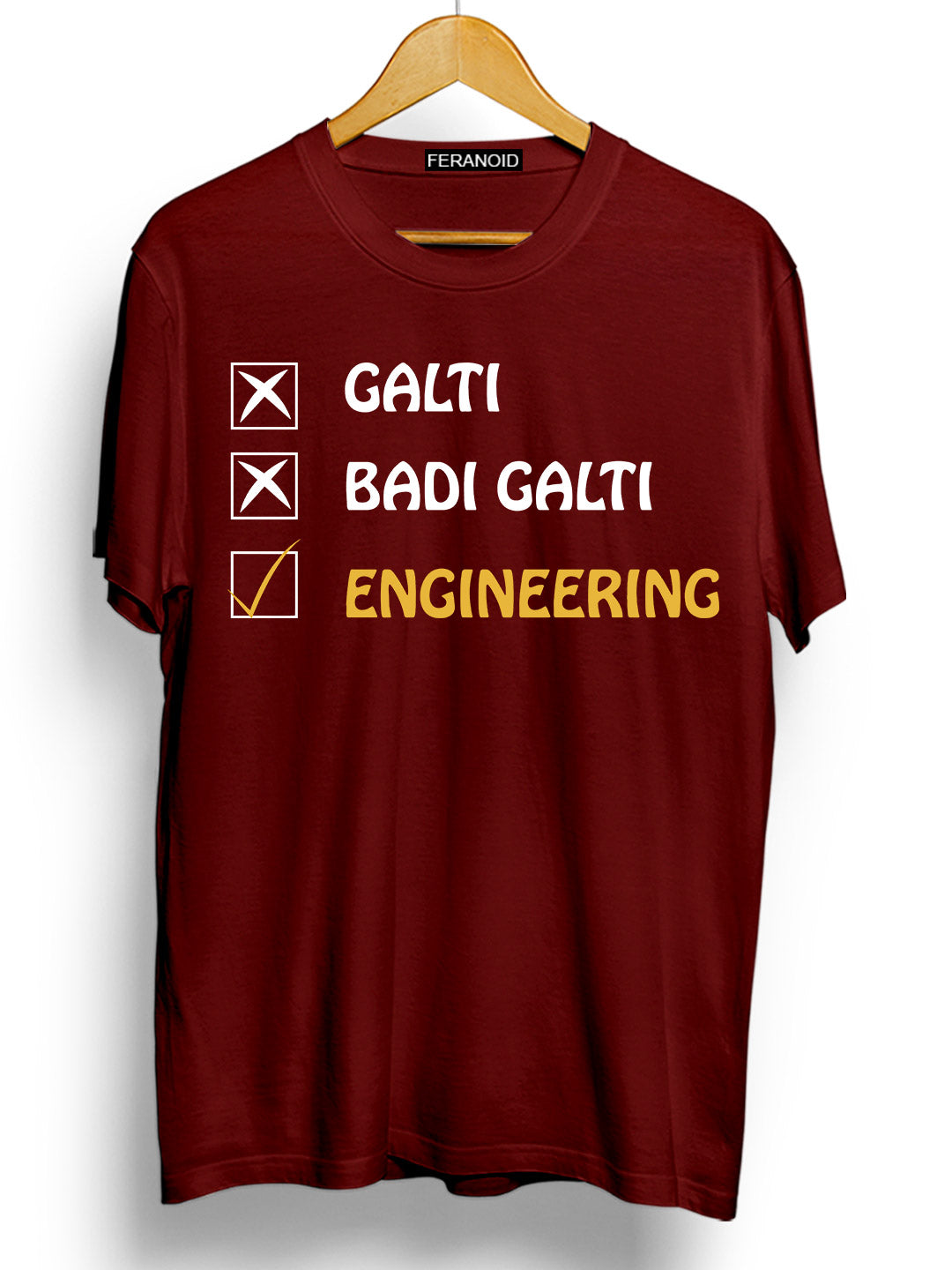 Galti Engineering Maroon T-Shirt