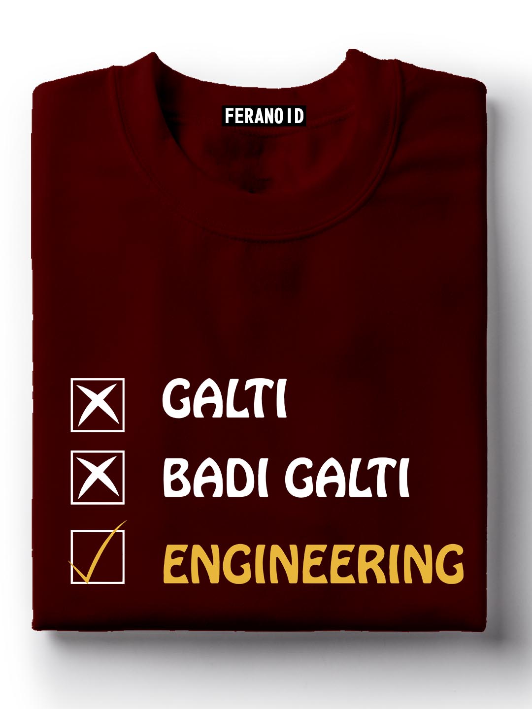 Galti Engineering Maroon T-Shirt