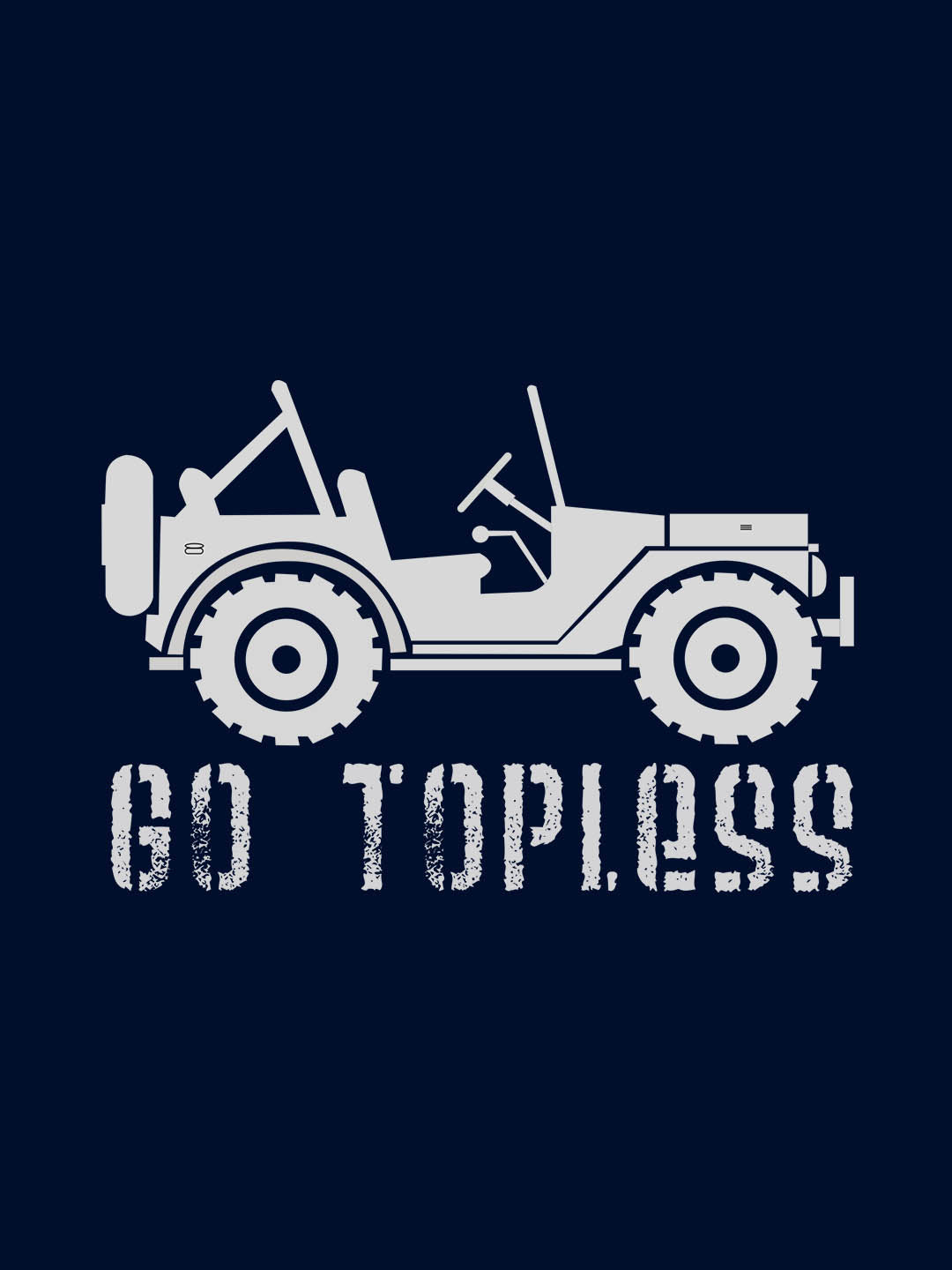 Go Topless Blue T-Shirt