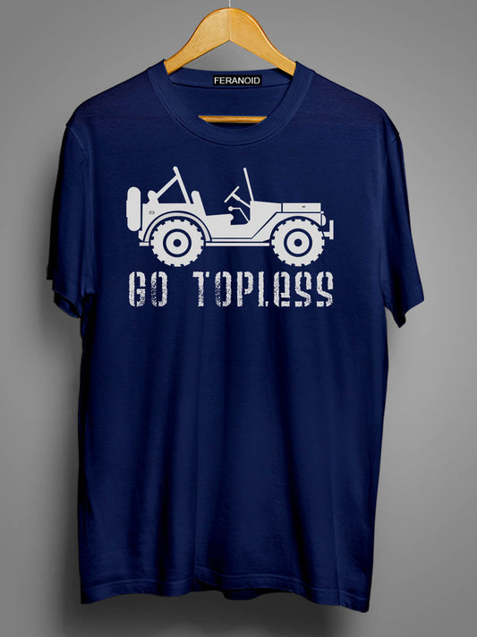 Go Topless Blue T-Shirt