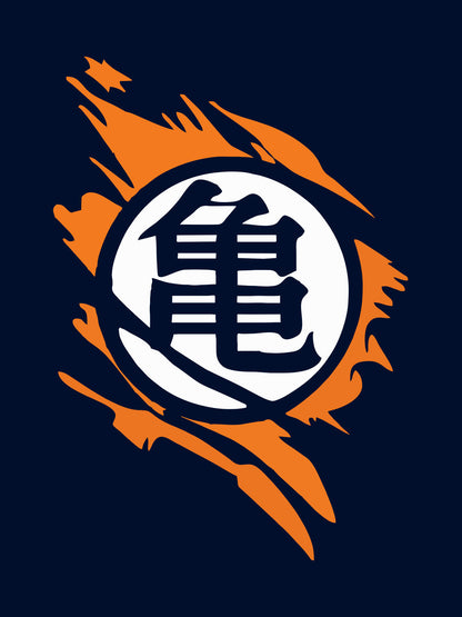 Goku Kame Symbol Blue Half Sleeve T-Shirt