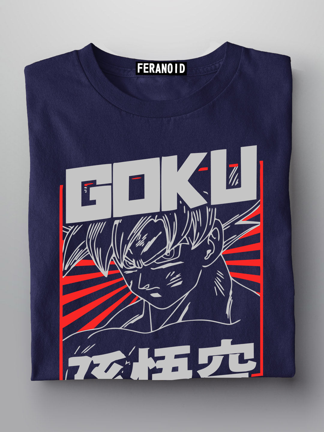 Goku Red Rising Sun Blue T-Shirt