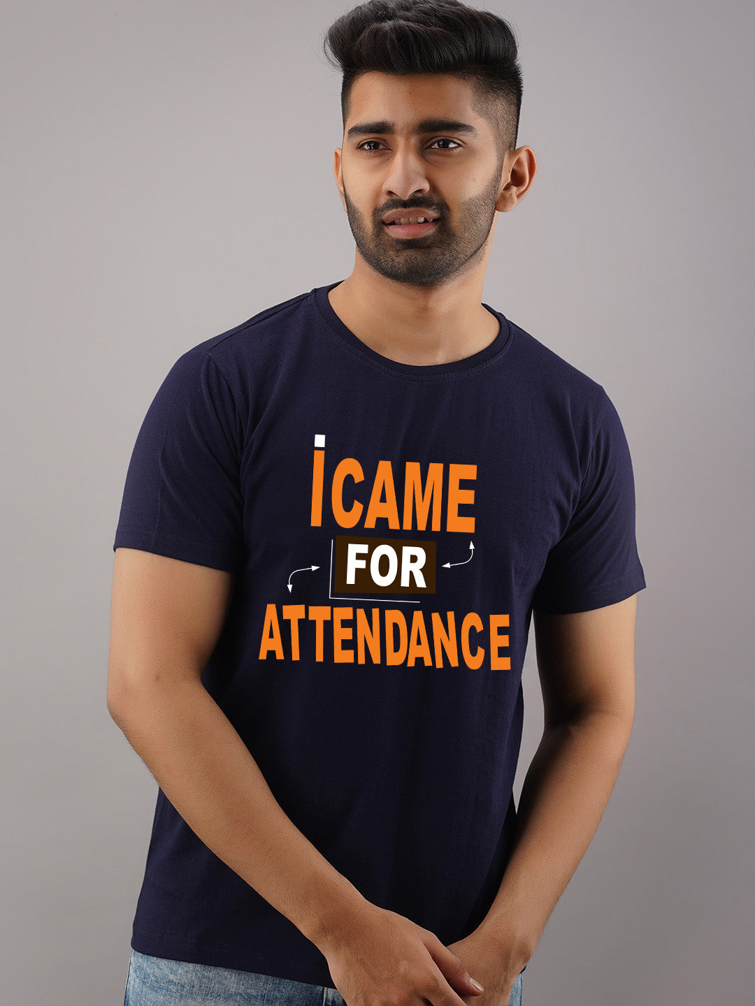 I Came For Attendence Blue T-Shirt