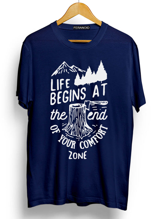 Life Begins Blue  T-Shirt