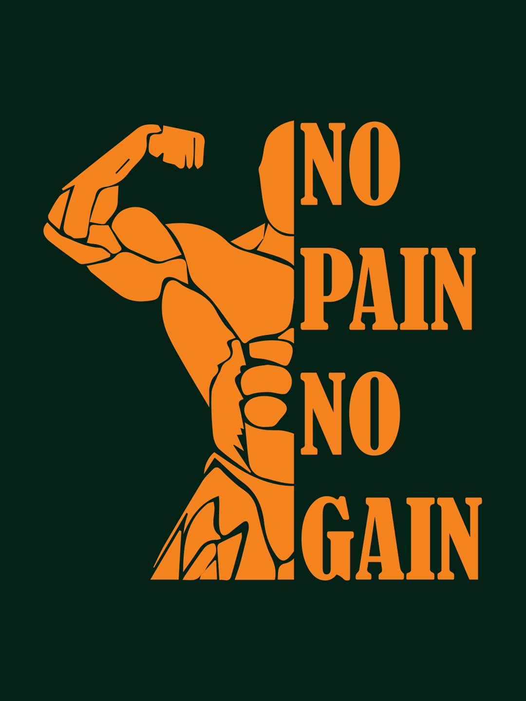 No Pain No Gain  Green T-Shirt
