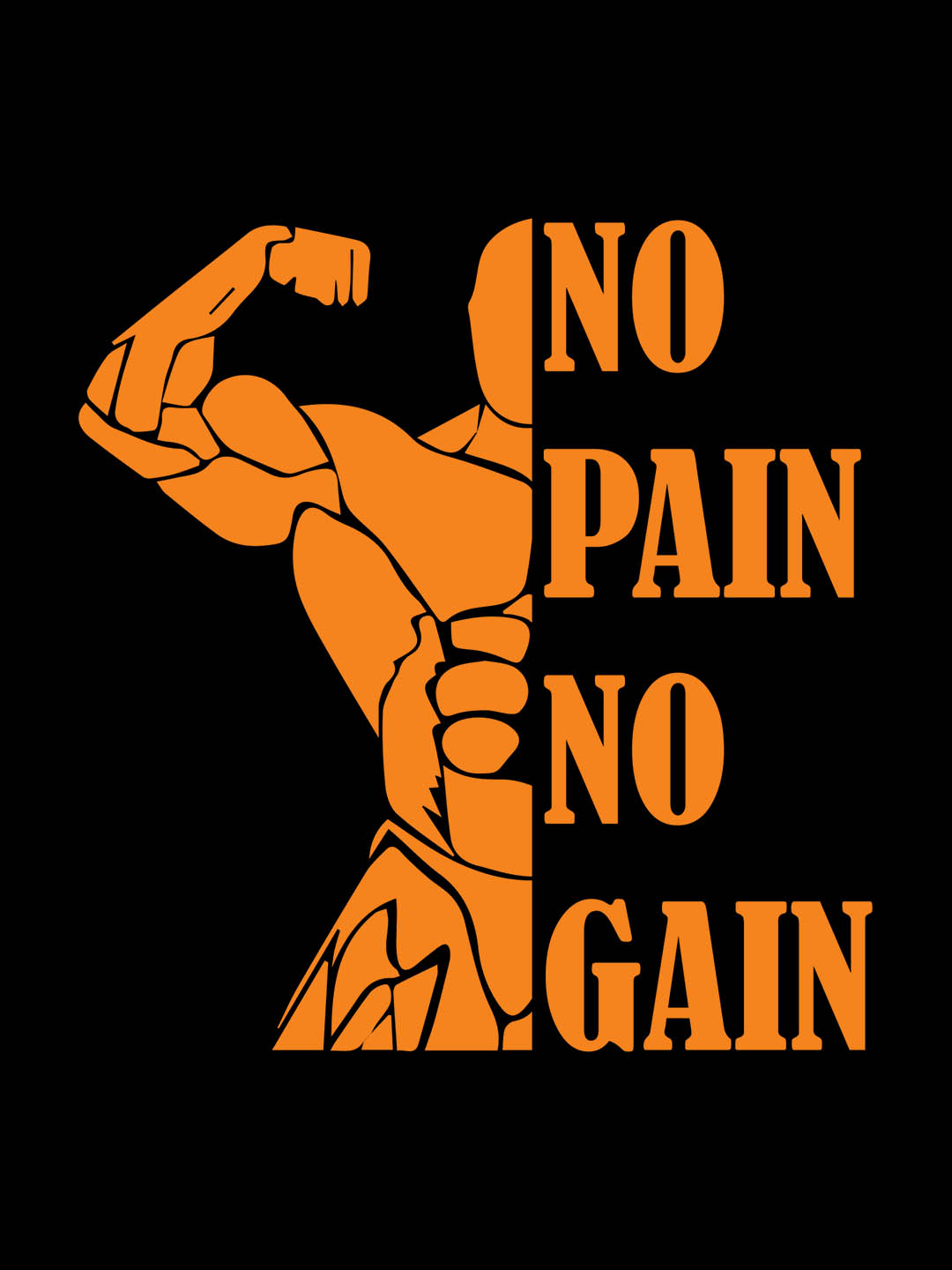 No Pain No Gain Black T-Shirt