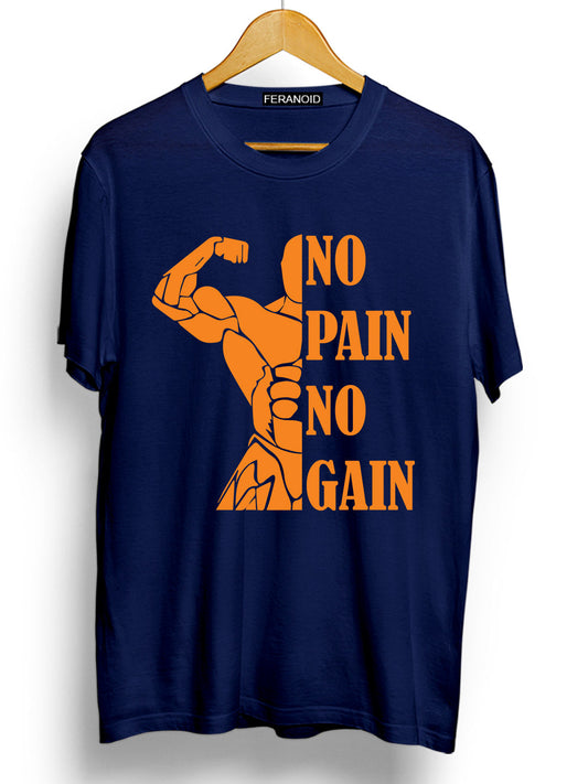 No Pain No Gain Blue T-Shirt