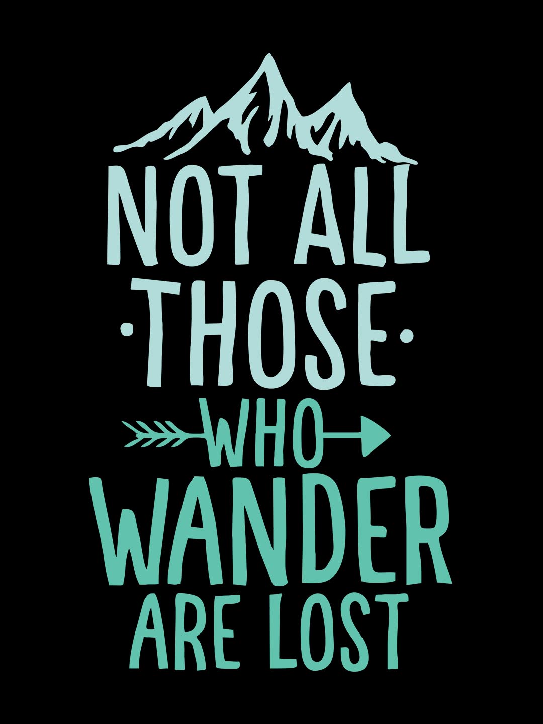 Not All Those Who Wander Black T-Shirt