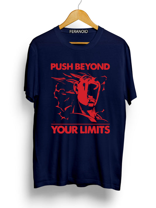 Push Beyound Your Limits Blue T-Shirt