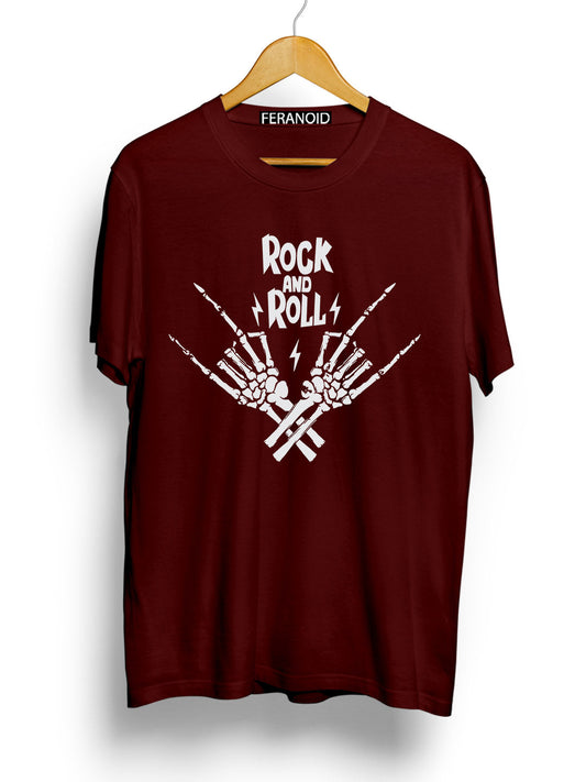 Rock And Roll Maroon T-Shirt
