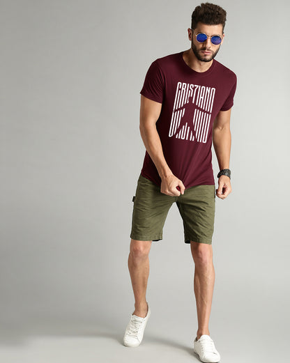 CristianoRonaldo Maroon T-Shirt