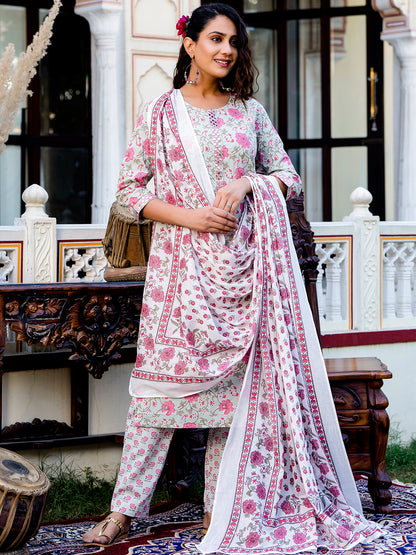 Women Kurta Pant Dupatta Set FRKT6733