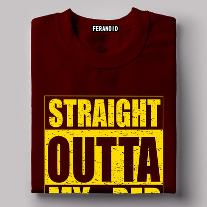 Straight Outta Bed Maroon T-Shirt