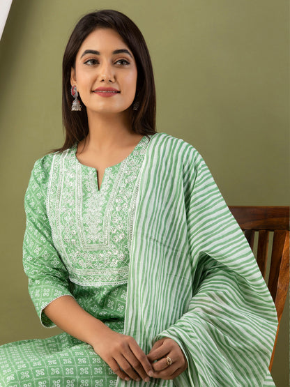 Women Kurta Pant Dupatta Set FRKT6728