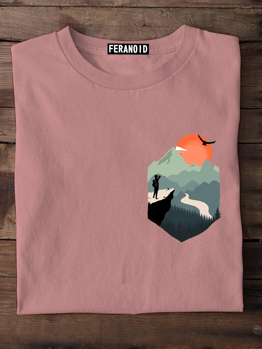 Travel Scene Mauve T-Shirt