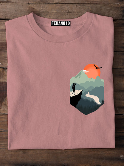 Travel Scene Mauve T-Shirt