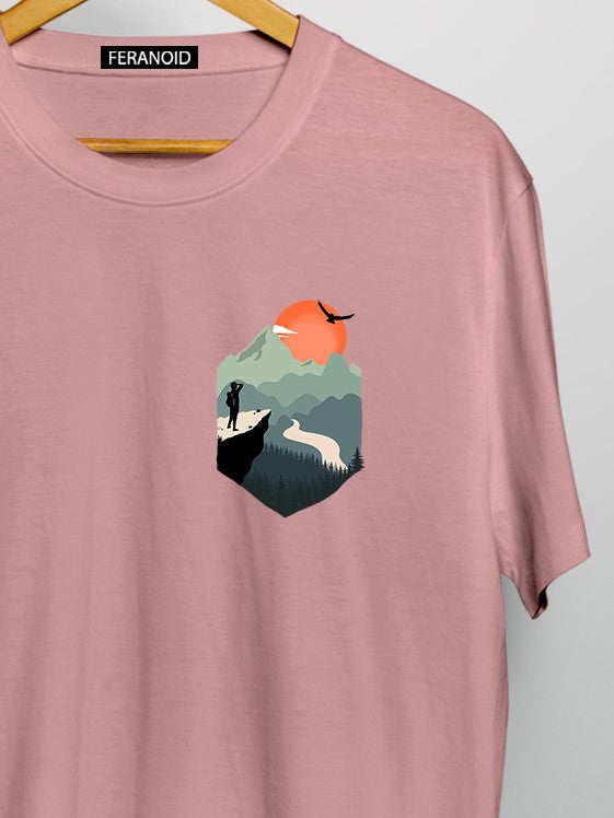 Travel Scene Mauve T-Shirt