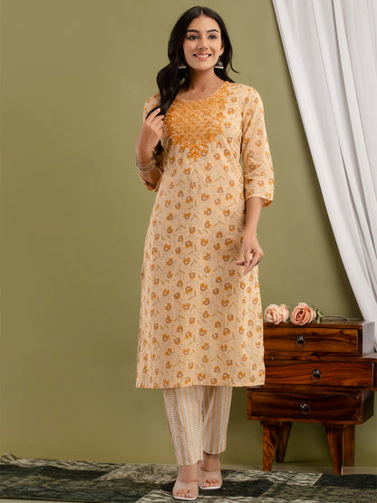 Women Kurta Pant Dupatta Set FRKT6738