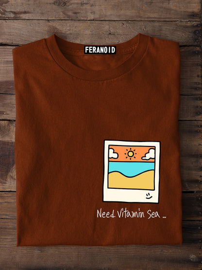 Need Vitamin Sea Rust Brown T-shirt