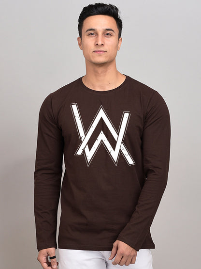 ALAN WALKER BROWN FULL SLEEVES T-SHIRT