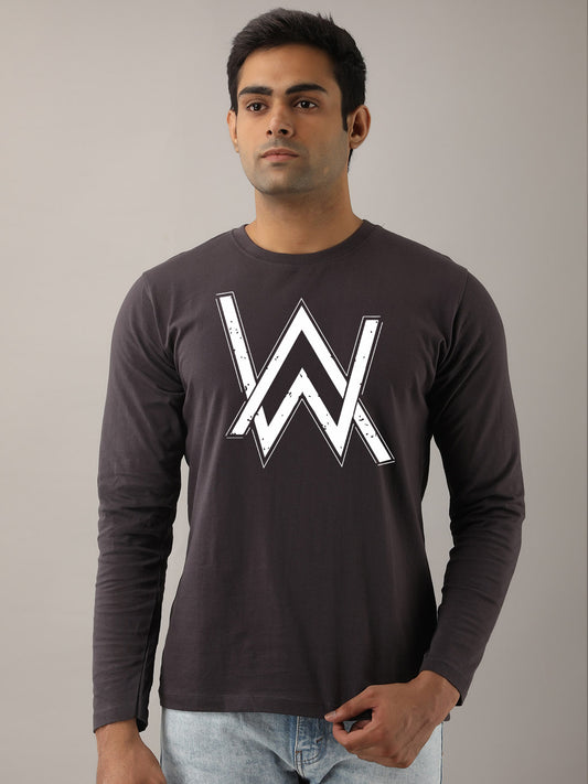 ALAN WALKER GREY FULL SLEEVES T-SHIRT