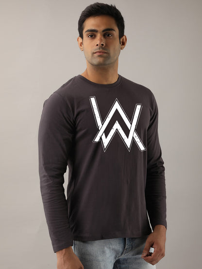 Alan Walker Grey Full Sleeves T-Shirt