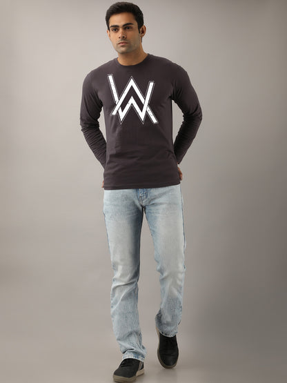 Alan Walker Grey Full Sleeves T-Shirt