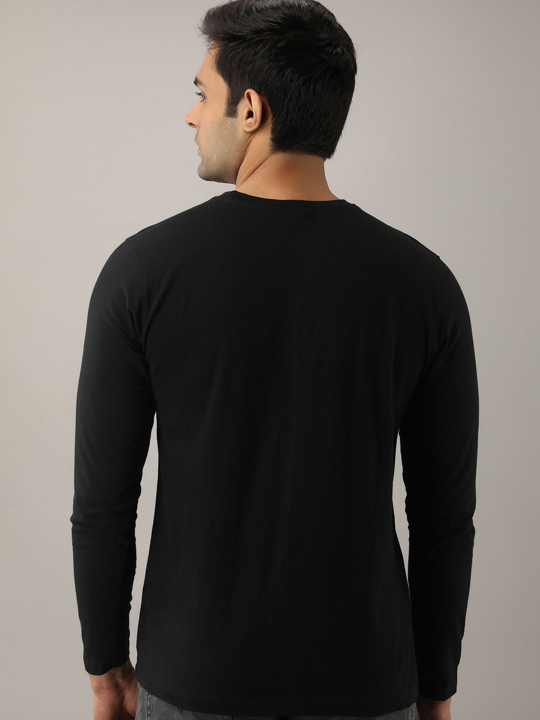 Attitude Full Sleeves Black T-Shirt