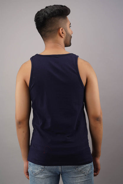 Be Unique Black Sleeveless T-Shirt