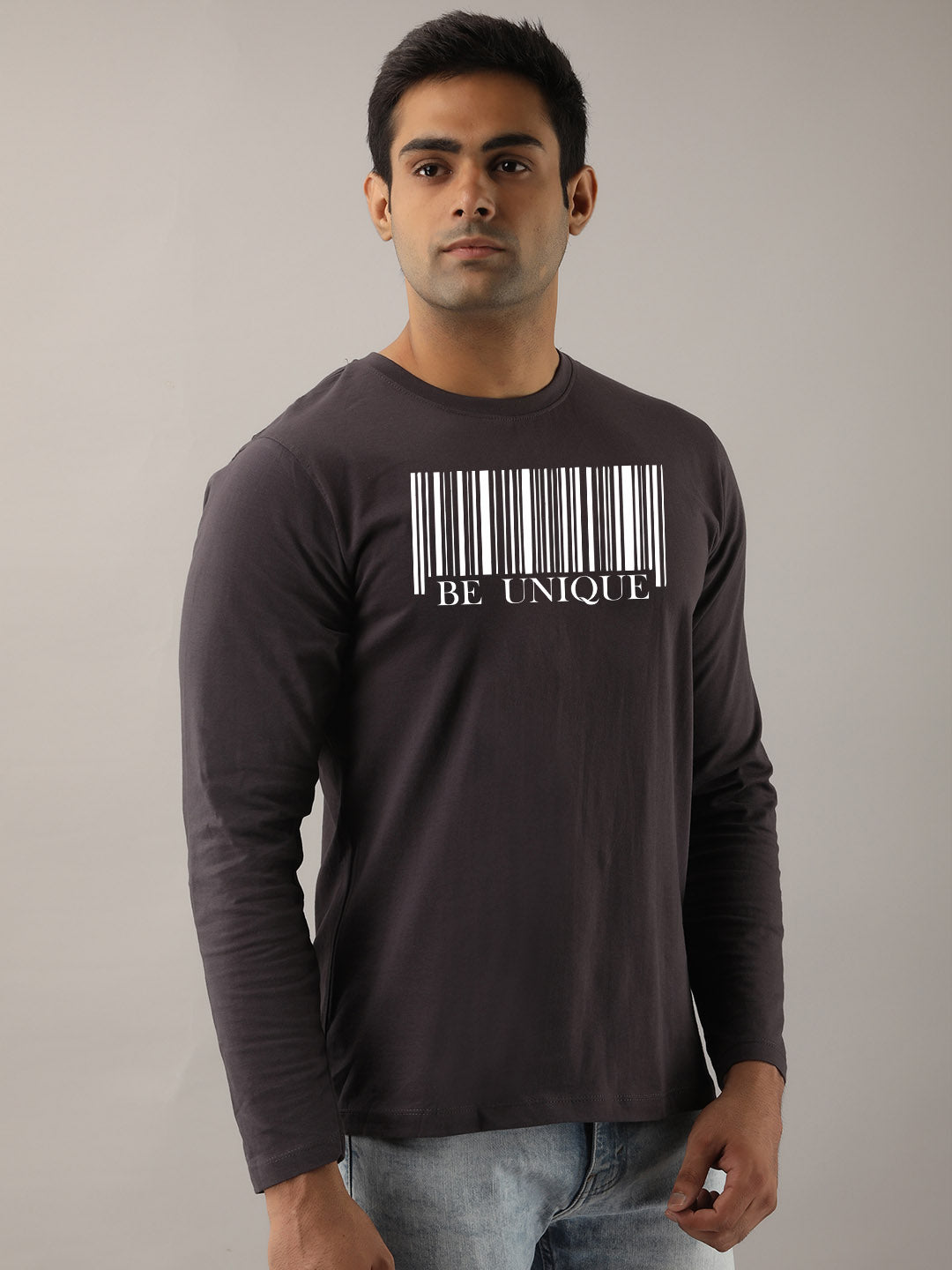 BE UNIQUE MAROON FULL SLEEVES T-SHIRT