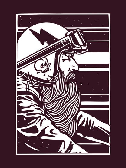 Beard And Ride Maroon T-Shirt