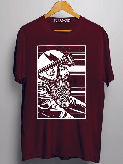 Beard And Ride Maroon T-shirt